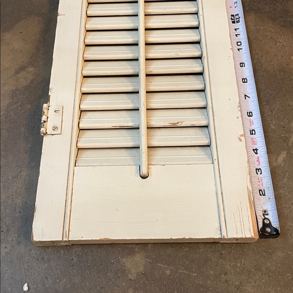 Vintage Cream Wooden Shutters - Picture 9 of 11